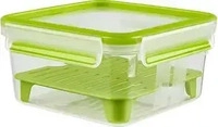 emsa 3110600386, emsa XL Sandwichbox CLIP & GO, 1,3 Liter, transparent / gr&uuml;n