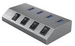 IB-Hub1405 4Port USB 3.0 Hub+ Ladestation BC 1.2 Datenuebertragung bis zu 5 Gbit/s