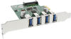 InLine 76661C, InLine - USB-Adapter - PCI Express 2,0 x1 Low Profile - USB3.0 x 4