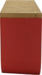 Alessi BG03 R Mattina Brotkasten, Stahl, Bambusholz, rot, one Size (BG03 R)