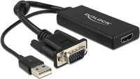 Delock VGA zu HDMI Adapter mit Audio schwarz (62668)