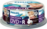 Philips DM4I6B25F/00, Philips DM4I6B25F - 25 x DVD-R - 4,7GB (120 Min.) 16x -...