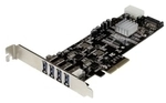 StarTech.com 4 Port Dual Bus PCI Express PCIe USB3.0 Card w - UASP & Power -