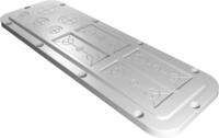 Kunststoff-Flanschplatte AX modular vorgepr&auml;gt Gr. 3 447x149mm (2563200)