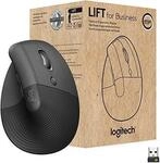 Logitech Lift for Business Vertikale ergonomische Maus Graphite 4000 dpi kabellos