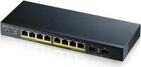 Zyxel GS1900-10HP - Switch - Smart - 8 x 10/100/1000 (PoE+) + 2 x Gigabit SFP -