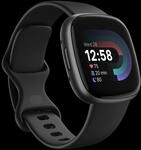 Fitbit Versa 4 - 40 mm - Carbon-Schwarz - intelligente Uhr mit Band - schwarz -