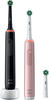 Braun 760277, Braun Oral-B Pro 3 3900N Black/Pink mit 2.Handstück JAS22 Zahnbürste