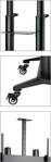 HAGOR BrackIT Stand HD XXL - Wagen - f&uuml;r Flachbildschirm / AV-Ausr&uuml;stung - Schwarz