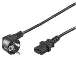 Wentronic Goobay Kaltger&auml;te Anschlusskabel abgewinkelt, 1,5 m, Schwarz - Typ F (Typ