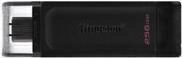 Kingston Technology 70 USB-Stick 256 GB USB Typ-C 3.2 Gen 1 (3.1 Gen 1) Schwarz