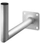 Wentronic Goobay Aluminuim SAT-Sch&uuml;ssel Wandhalter, Grau - mit 450 mm Wandabstand