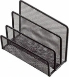 Helit H2518395, helit Briefst&auml;nder Mesh, aus Drahtmetall, schwarz 3 Brieff&auml;cher,