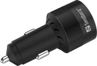 Sandberg Car Charger 3in1 130W USB-C PD - Auto - Zigarettenanz&uuml;nder - 20 V - Schwarz