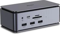 Lindy DST-Pro USB4 - Andocken - USB4 - 100 W - 3,5 mm - 1000 Mbit/s - Anthrazit