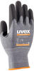 Uvex 6003006, Uvex 60030 Fabrik-Handschuhe Anthrazit - Grau Stahl - Elastan -