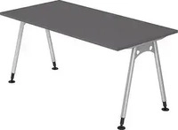 Hammerbacher AS16/G/S, Hammerbacher Schreibtisch AS16 A-Fu&szlig; (BxTxH) 160x80x68-76cm