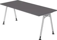Hammerbacher AS19/5/S, Hammerbacher Schreibtisch AS19 A-Fu&szlig; (BxTxH) 180x80x68-76cm