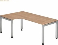 Hammerbacher JS82/N/S, Hammerbacher Winkel-Schreibtisch 90&deg; Serie JS82 U-Fu&szlig; eckig