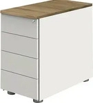 Kerkmann 12419955, Kerkmann 4199 Anstellcontainer (BxTxH) 43x80x72-76cm 4 Schubladen