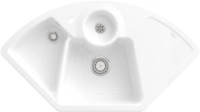 Villeroy & Boch 670801KG Solo Eck Snow White Keramiksp&uuml;le Handbet&auml;tigung Ecksp&uuml;le