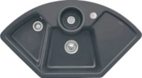 Villeroy & Boch 670802i4 Solo Eck Graphite Keramiksp&uuml;le Excenterbet&auml;tigung