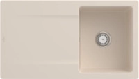 Villeroy & Boch 333501FU Siluet 50 Ivory Keramiksp&uuml;le Handbet&auml;tigung Einbausp&uuml;le