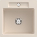 Villeroy & Boch 33451FFU Siluet 50 S flat Ivory Keramiksp&uuml;le Handbet&auml;tigung