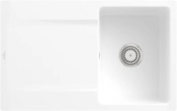 Villeroy & Boch 33341FR1 Siluet 45 flat Wei&szlig; Alpin Keramiksp&uuml;le Handbet&auml;tigung