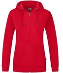 JAKO Kapuzenjacke Organic (rot / Gr&ouml;&szlig;e 40 / Damen)