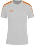 JAKO Trikot Power kurzarm (soft grey/neonorange / Gr&ouml;&szlig;e 116 / Kinder)