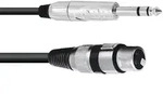 OMNITRONIC Adapterkabel XLR(F)/Klinke stereo 2m sw