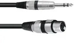 OMNITRONIC Adapterkabel XLR(F)/Klinke stereo 0,9m sw