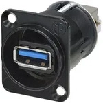 NEUTRIK&reg; USB-A auf USB-B 180&deg; drehbar, Metall-Einbaubuchse, Type D