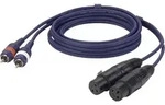 DAP FL25 - 2 RCA male L/R to 2 XLR/F 3P 1,5 m