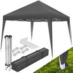 TecTake GmbH Faltbarer Pavillon Linosa 3x3 m - grau 404876