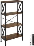 TecTake GmbH Regal Barry 61,5x31,5x133,5cm - Industrial Holz dunkel, rustikal 404712