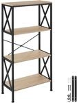 TecTake GmbH Regal Barry 61,5x31,5x133,5cm - Industrial Holz hell, Eiche Sonoma