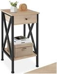 TecTake GmbH Beistelltisch Dayton 35x35x70,5cm - Industrial Holz hell, Eiche...