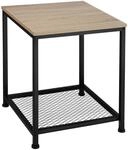 TecTake GmbH Beistelltisch Derby 45,5x45,5x55,5cm - Industrial Holz hell, Eiche