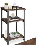 TecTake GmbH Beistelltisch Memphis 34x30x59cm - Industrial Holz dunkel, rustikal