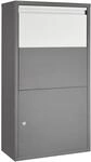 TecTake GmbH Paketbox Fortress mit Sicherheitsklappe 44 x 22 x 82 cm - anthrazit