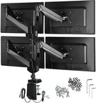 TecTake GmbH Monitor Tischhalterung f&uuml;r 4 Monitore von 13 " bis 32 " - schwarz