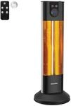 TecTake GmbH Infrarotheizstrahler Solaris Terra 1500W mit Timerfunktion - schwarz