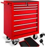 TecTake GmbH Werkzeugwagen mit 7 Schubladen - rot 402799