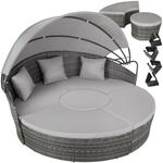 TecTake GmbH Rattan Sonneninsel Santorin - grau 406107