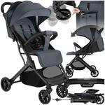 TecTake GmbH Buggy-Kinderwagen Finn, klappbar, 5-Punkt-Gurt - anthrazit 405318