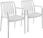 TecTake GmbH Gartenst&uuml;hle Alcudia, wetterfest, stapelbar - creme, 2er Set...