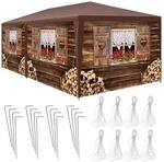 TecTake GmbH Pavillon Almchalet mit abnehmbaren Seitenteilen - 6 m 405958