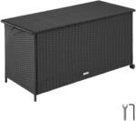 TecTake GmbH Auflagenbox Kuusamo, Rattan, mit Aluminiumgestell und Rollen -...